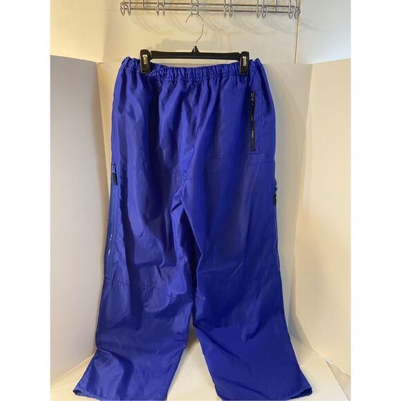 Athletic Works Xl nylon pants zipper pockets Biker Hunting Fishing Blue #0101004 - Picture 3 of 5